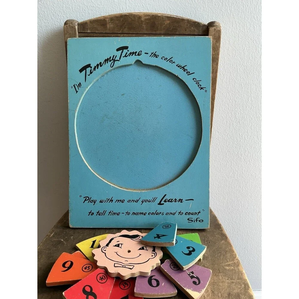3 Vintage 1950-80sPLAYSKOOL  & SIFO Wood Puzzles | Pig & Tuba | Clock | Wildlife